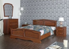 ЕЛЕНА Кровать из массива 1200 (Орех) в Перми - perm.ok-mebel.com | фото 2