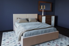 Кровать Корсика с ПМ 1400 (экокожа бежевая) в Перми - perm.ok-mebel.com | фото 2