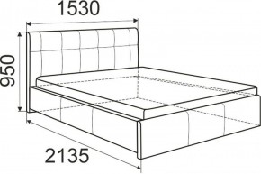 Кровать Изабелла с латами Newtone light beige 1400x2000 в Перми - perm.ok-mebel.com | фото