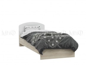 МАРТИНА Кровать 800 с настилом ЛДСП (Белый глянец/дуб сонома) в Перми - perm.ok-mebel.com | фото 2