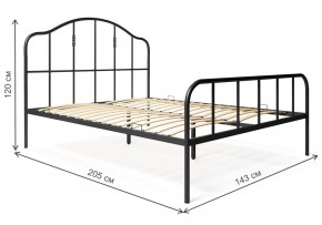 Кровать Милена 140х200 черная в Перми - perm.ok-mebel.com | фото
