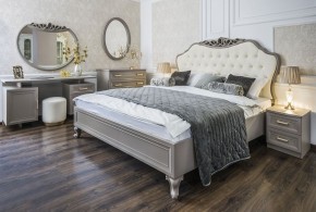 Кровать Мокко 1600 с мягким изголовьем + основание (серый камень) в Перми - perm.ok-mebel.com | фото 1