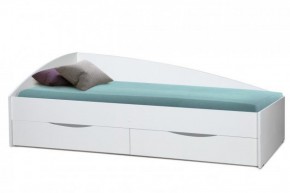 Кровать одинарная "Фея - 3" асимметричная 1900х800 (белая) в Перми - perm.ok-mebel.com | фото