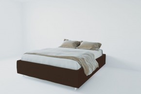 Кровать Подиум с ортопедическим основанием 800 (экокожа коричневая) в Перми - perm.ok-mebel.com | фото