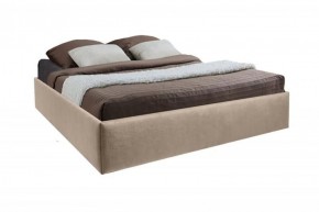 Кровать Подиум с ПМ 1600 (велюр светло-серый) в Перми - perm.ok-mebel.com | фото