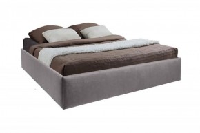 Кровать Подиум с ПМ 1600 (велюр темно-серый) в Перми - perm.ok-mebel.com | фото
