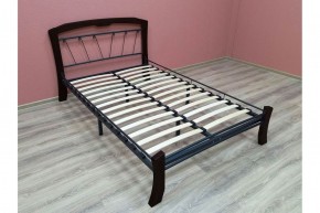 Кровать "Муза 4 Лайт" КМД9 Черная (1400*2000) (ножки-шоколад) с коваными изделиями в Перми - perm.ok-mebel.com | фото 3
