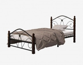 Кровать "Селена 1" Черная (900*2000) (ножки-шоколад) с коваными элементами в Перми - perm.ok-mebel.com | фото 2