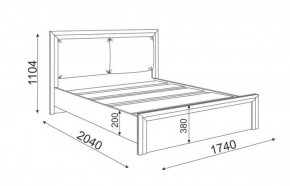 Кровать 1.6 Глэдис М31 с настилом и мягкой частью (ЯШС/Белый) в Перми - perm.ok-mebel.com | фото 3