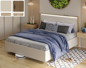 Кровать (Светло-серый U750 ST9/Дуб Галифакс Табак) 1400 в Перми - perm.ok-mebel.com | фото