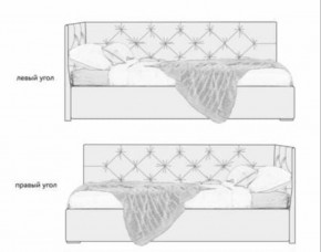Кровать угловая Лэсли интерьерная +настил ДСП (80х200) в Перми - perm.ok-mebel.com | фото 2