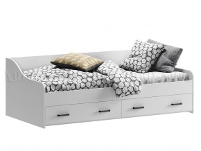 ВЕГА NEW Кровать 900 с настилом ЛДСП (Белый глянец/белый) в Перми - perm.ok-mebel.com | фото