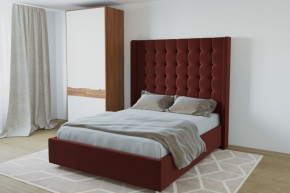 Кровать Венеция ЛЮКС с ПМ 1200 (велюр бордо) в Перми - perm.ok-mebel.com | фото 2