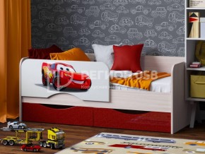 Кровать Юниор-12 с фотопеч. "Тачки" в Перми - perm.ok-mebel.com | фото