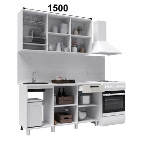 Кухня ДИОР 1500 (Белый/Дуб Крафт белый) в Перми - perm.ok-mebel.com | фото 2