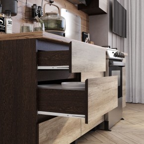 Кухня Энигма 1.6 м (венге/дуб каньон) в Перми - perm.ok-mebel.com | фото 2