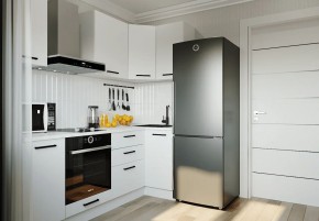 Кухонный гарнитур Белый Глянец 2200*1000 (Стол. 26мм) в Перми - perm.ok-mebel.com | фото