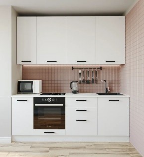 Кухонный гарнитур Белый Глянец 2200 h950 (Стол. 38мм) в Перми - perm.ok-mebel.com | фото