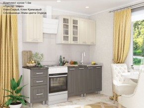 Кухонный гарнитур Луксор-евро 1600 серый-кремовый в Перми - perm.ok-mebel.com | фото