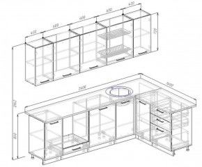 Кухонный гарнитур угловой Антрацит 2600х1600 (Стол. 26мм) в Перми - perm.ok-mebel.com | фото 2