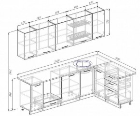 Кухонный гарнитур угловой Бланка 2600х1600 (Стол. 38мм) в Перми - perm.ok-mebel.com | фото 2