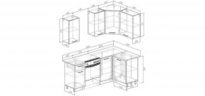 Кухонный гарнитур угловой Каппучино 2000*1200 (Стол. 26мм) в Перми - perm.ok-mebel.com | фото 2