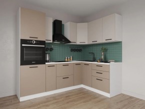 Кухонный гарнитур угловой Каппучино 2400*1600 (Стол. 38мм) в Перми - perm.ok-mebel.com | фото