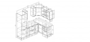 Кухонный гарнитур угловой Каппучино 2400*1600 (Стол. 38мм) в Перми - perm.ok-mebel.com | фото 2