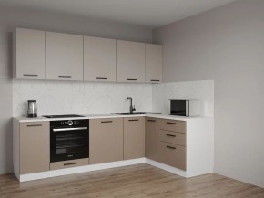 Кухонный гарнитур угловой Каппучино 2600*1600 (Стол. 26мм) в Перми - perm.ok-mebel.com | фото