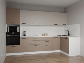 Кухонный гарнитур угловой Каппучино 3200*1400 (Стол. 26мм) в Перми - perm.ok-mebel.com | фото