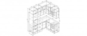 Кухонный гарнитур угловой Санторини 2200*1700 (Стол. 38мм) в Перми - perm.ok-mebel.com | фото 2