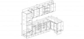 Кухонный гарнитур угловой Санторини 3200*1400 (Стол. 38мм) в Перми - perm.ok-mebel.com | фото 2