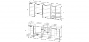 Кухонный гарнитур Умбра 2400 h950 (Стол. 26мм) в Перми - perm.ok-mebel.com | фото 2