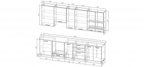 Кухонный гарнитур Умбра 3000 h950 (Стол. 26мм) в Перми - perm.ok-mebel.com | фото 2
