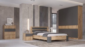 ЛЕНОРА Спальный гарнитур (модульный) графит в Перми - perm.ok-mebel.com | фото