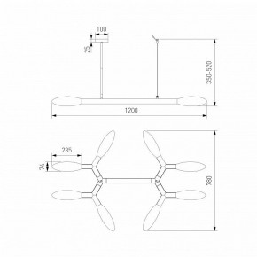 Люстра на штанге Eurosvet Covalent 30180 черный в Перми - perm.ok-mebel.com | фото 3