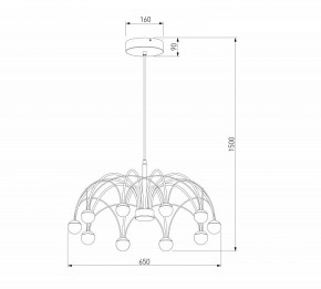 Люстра на штанге Eurosvet Ragno 90030/10 LED золото в Перми - perm.ok-mebel.com | фото 5