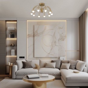 Люстра на штанге Eurosvet Ragno 90031/10 LED золото в Перми - perm.ok-mebel.com | фото 4