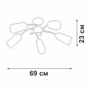 Люстра на штанге Vitaluce V2850 V2850-1/5PL в Перми - perm.ok-mebel.com | фото 5