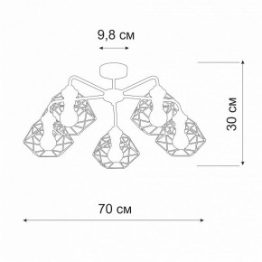 Люстра на штанге Vitaluce V4258 V4258-0/5PL в Перми - perm.ok-mebel.com | фото 2