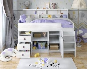 Кровать чердак Малыш 5 в Перми - perm.ok-mebel.com | фото 3