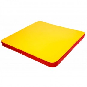 Мат гимнастический 1,36х1,36х0,08м складной закругленные углы цв. красный-желтый (для ДСК Игрунок) в Перми - perm.ok-mebel.com | фото