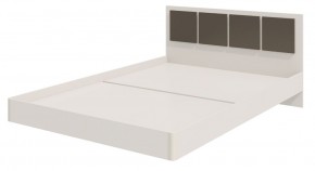 Парус Кровать 1200 на щитах (Белый/Графит) в изголовье 3 декор. квадрата в Перми - perm.ok-mebel.com | фото