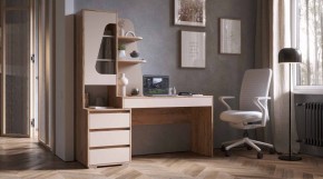 ПИФАГОР Стол компьютерный (дуб вотан/кашемир) в Перми - perm.ok-mebel.com | фото