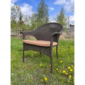 Плетеное кресло LV-140B-Brown с подушкой в комплекте в Перми - perm.ok-mebel.com | фото 1