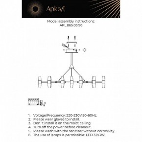 Подвесная люстра Aployt Bernadet APL.865.03.96 в Перми - perm.ok-mebel.com | фото 2