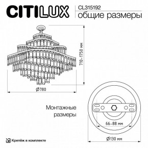Подвесная люстра Citilux Naiad CL315192 в Перми - perm.ok-mebel.com | фото 6