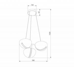 Подвесная люстра Eurosvet Emisfero 50083/3 LED золото в Перми - perm.ok-mebel.com | фото 6