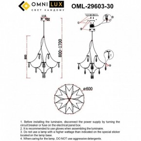 Подвесная люстра Omnilux Perelli OML-29603-30 в Перми - perm.ok-mebel.com | фото 10