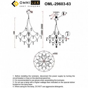 Подвесная люстра Omnilux Perelli OML-29603-63 в Перми - perm.ok-mebel.com | фото 8